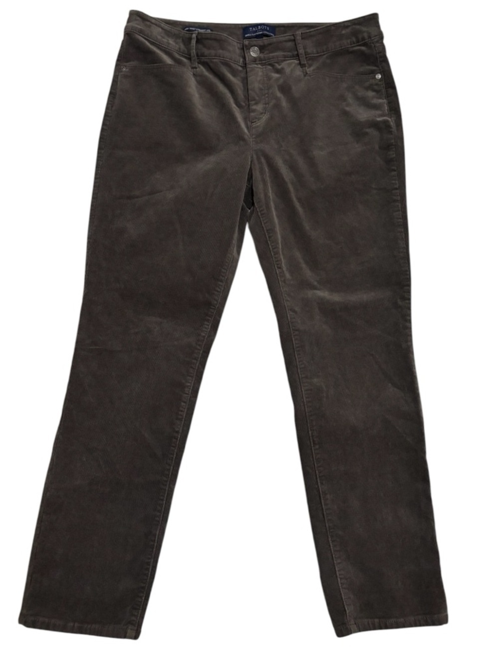 Talbots Simply Flattering High Waist Straight Leg Corduroy Pants 12P Stretch